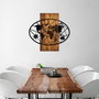 Wallity World Map 4-M Escultura de Pared en Nogal y Negro